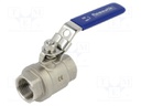 Ball valve; max.63bar; acid resistant steel AISI 316; PTFE