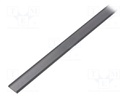 Cover for LED profiles; black; 2m; V: F; push-in