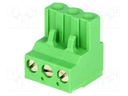Pluggable terminal block; 5.08mm; ways: 3; straight; plug; female