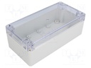 Enclosure: multipurpose; X: 80mm; Y: 160mm; Z: 55mm; polycarbonate