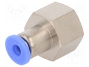 Push-in fitting; straight; -0.95÷15bar; nickel plated brass