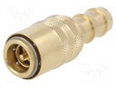 Quick connection coupling; 15bar; Features: with valve