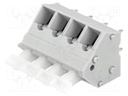 PCB terminal block; angled 45°; 5mm; ways: 4; on PCBs; 0.5÷2.5mm2