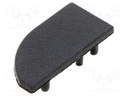 Cap for LED profiles; black; ABS; Application: WAY10; Pcs: 2