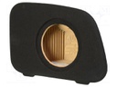 Car loudspeaker enclosure; MDF; black; textil; 8l; 200mm; 222mm