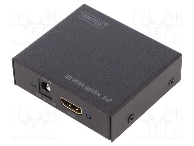 Splitter HDCP 1.3 Colour black Input HDMI socket 4096x2160px Teval Elektroonika